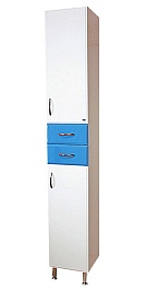 Misty Пенал для ванной Misty 35 R голубой с б/к – фотография-1