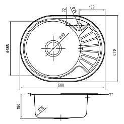Iddis Мойка из нержавеющей стали Suno SUN60SLi77K шелк, с выпуском – фотография-4