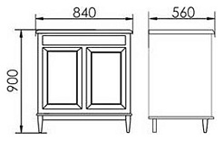 Атолл Тумба с раковиной "Марсель 285" – фотография-4