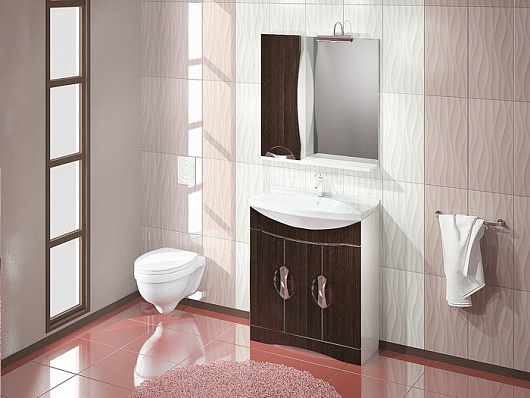 Какса-а Мебель для ванной Каприз 75 L венге – картинка-3