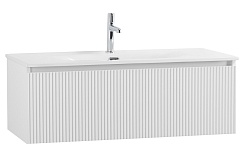 BelBagno Тумба с раковиной Uno 100 с 1 ящиком подвесная Bianco Opaco с раковиной BB-8099-100 – фотография-1