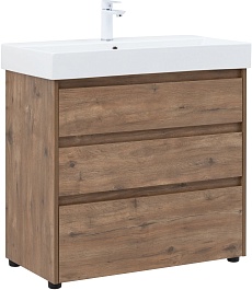 Aquanet Тумба с раковиной Nova Lite 85 дуб рустикальный – фотография-1