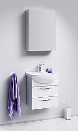 Aqwella Тумба с раковиной Аллегро 50 подвесная – фотография-3