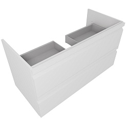 Aquatek Тумба с раковиной Вега 100 подвесная матовая белая – фотография-3