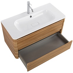 Cezares Тумба с раковиной Relax 100 подвесная дуб карамельный – фотография-4