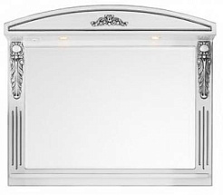 Водолей Мебель для ванной "Кармен 120" белая/серебро – фотография-5