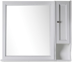 ASB-Woodline Шкаф подвесной Гранда 24 белый патина серебро – фотография-2