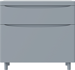 Vivon Тумба с раковиной Ostin 90 напольная серая матовая – фотография-5