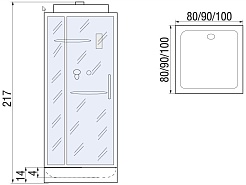 River Душевая кабина TANA 100*100*15 – фотография-10
