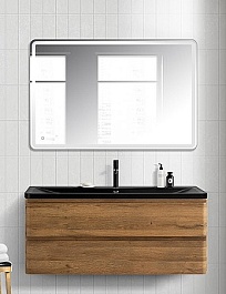BelBagno Мебель для ванной Albano 120 подвесная Rovere Rustico с раковиной BB1200/455-LV-ART-ALR-NERO – фотография-1