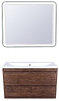Style Line Мебель для ванной подвесная Атлантика 90, Люкс старое дерево, PLUS