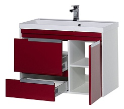 Aquanet Тумба с раковиной "Тиволи 90" бордо – фотография-5