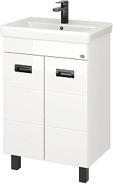 Onika Мебель для ванной Балтика-Квадро 55.11 Black L белая – фотография-7