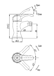 Cezares Смеситель LIRA-BS1-03 для биде – фотография-2