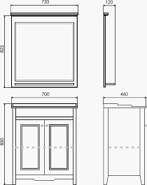 Comforty Тумба с раковиной Тбилиси 70 белая – фотография-10