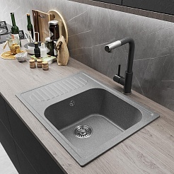 Mixline Мойка кухонная ML-GM18 графит – фотография-4