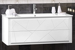 Opadiris Тумба с раковиной Луиджи 120 подвесная белая матовая – фотография-1