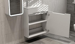 Jorno Тумба с раковиной Modul 60 белая глянцевая – фотография-3