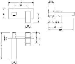 Timo Смеситель для раковины Selene 2071/17SM встроенный – фотография-4