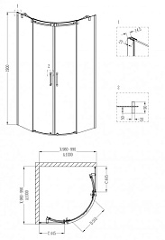 Grossman  Душевой уголок Galaxy GR-4100 – фотография-3