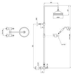 Webert Душевая система Dorian DO760405065 бронза – фотография-2
