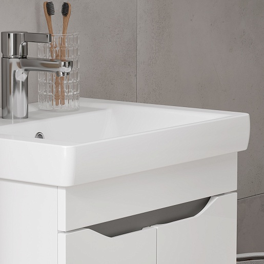 Volna Мебель для ванной Lake 50.2D белая – фотография-10