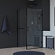 RGW Душевой уголок Hotel HO-045-1B (HO-011B + Z-060-2B + O-204B) 90x80 профиль черный стекло прозрачное – фотография-4