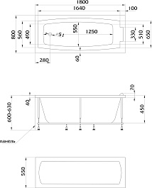 Marka One Акриловая ванна Aelita 180x80 – фотография-5
