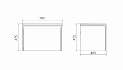 Velvex Мебель для ванной подвесная Klaufs 70 черная/дерево – фотография-4