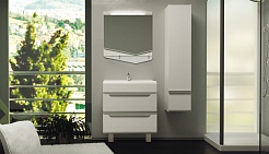 Velvex Мебель для ванной Crystal Cub 70 напольная, белая – фотография-3