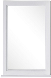 ASB-Woodline Зеркало для ванной Гранда 60 белый (патина серебро), массив ясеня – фотография-1