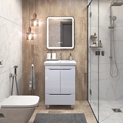 Vigo Мебель для ванной Grani 600-2-1 белая – фотография-2