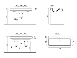 GSI Подвесная раковина Sand 9024111 120 см – фотография-5