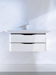Duravit Тумба с раковиной "PuraVida" белая с черным – фотография-2