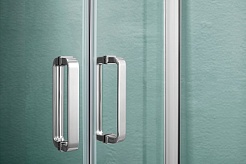 Aquatek Душевой уголок Ария 100x100 AQ ARI RO 10020CH профиль хром стекло прозрачное – фотография-9