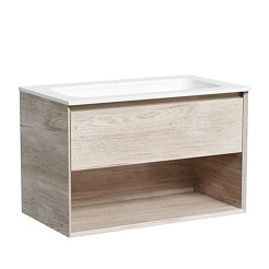 Sancos Мебель для ванной Marmi 1.0 80 дуб галифакс натуральный – фотография-5