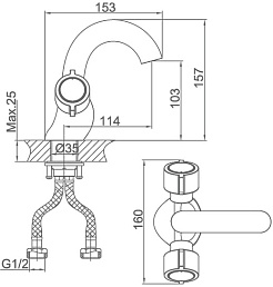 D&K Смеситель "Torhall Hessen DA1412141" для раковины – фотография-2