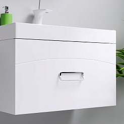 Aqwella Тумба с раковиной Темпо 70 белая – фотография-5