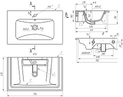 Водолей Раковина мебельная Euphoria 80 MYJOYS – фотография-2