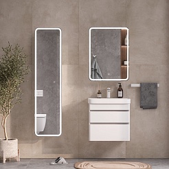 Equil Тумба с раковиной Soldi 60 2 ящика подвесная белый софт – фотография-6