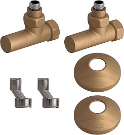 Lemark Комплект подключения Lemark LM03412RBR для водяных полотенцесушителей бронза – фотография-1