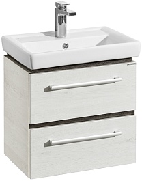 Акватон Тумба с раковиной Ронда Pro 55 подвесная дуб сомерсет – фотография-1