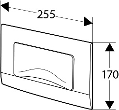 Schwab Кнопка смыва Dots матовый хром – фотография-2
