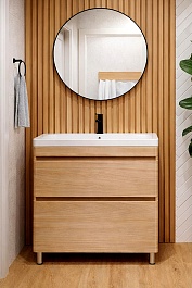 Vivon Тумба с раковиной Atwood 80 напольная дерево – фотография-15