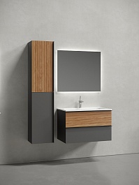 Sancos Тумба под раковину Delta 80 дуб красный/графит – фотография-5