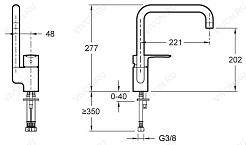 Jacob Delafon Смеситель для кухни July E5243-CP – фотография-2
