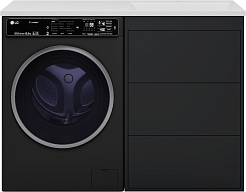 Brevita Мебель для ванной Grafit 120 R под стиральную машину графит – фотография-2