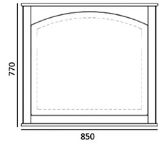Dreja Зеркало Antia 85 белое – фотография-2
