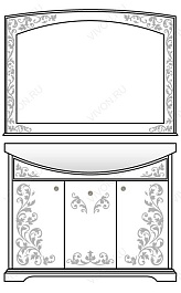 Водолей Тумба с раковиной "NAOMI 105" – фотография-2