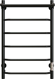 Aringa Полотенцесушитель электрический Киото 80x50 AR03003BL с полкой черный – фотография-1